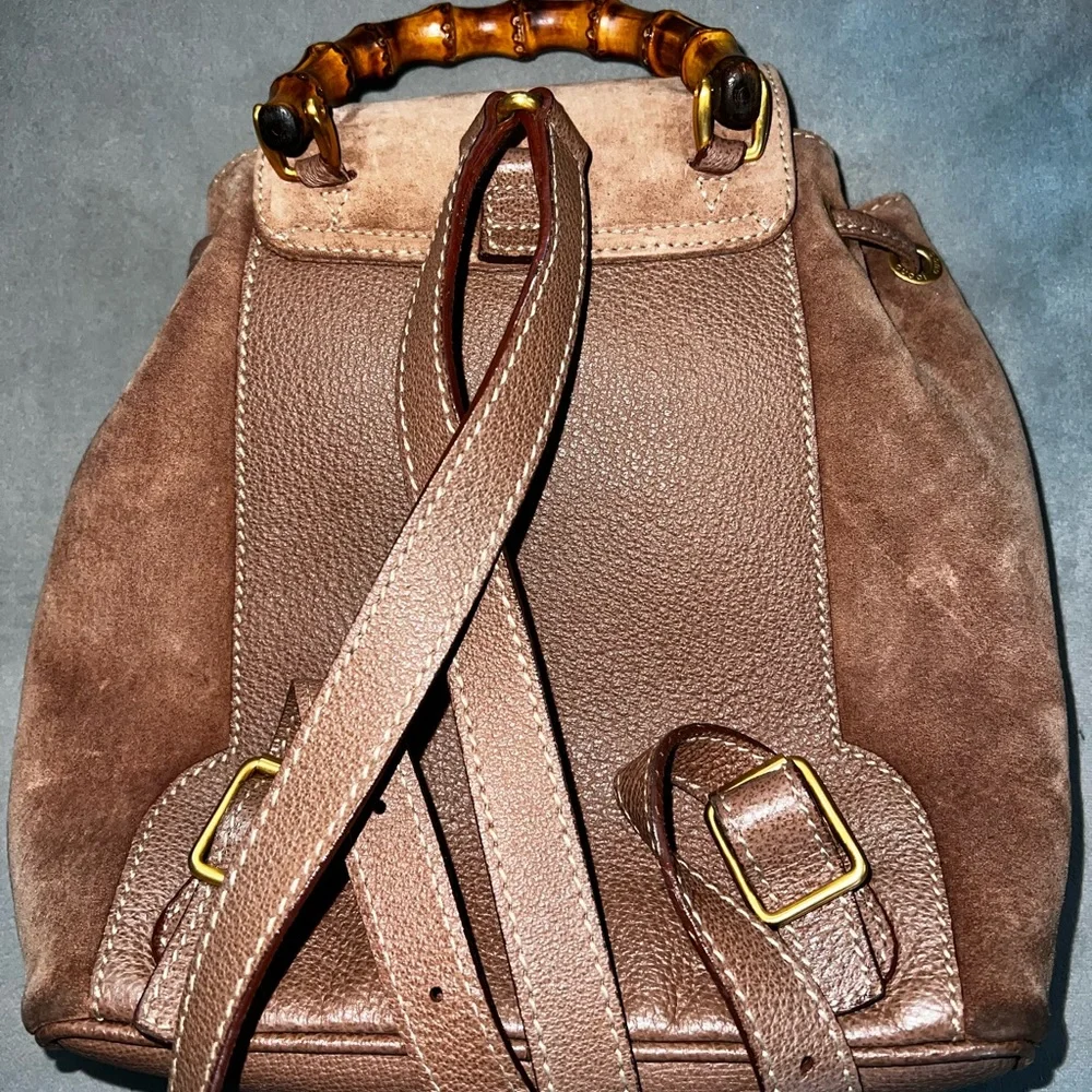 Rare Vintage 1970s Gucci Mini Bamboo Backpack - Picture 10 of 13